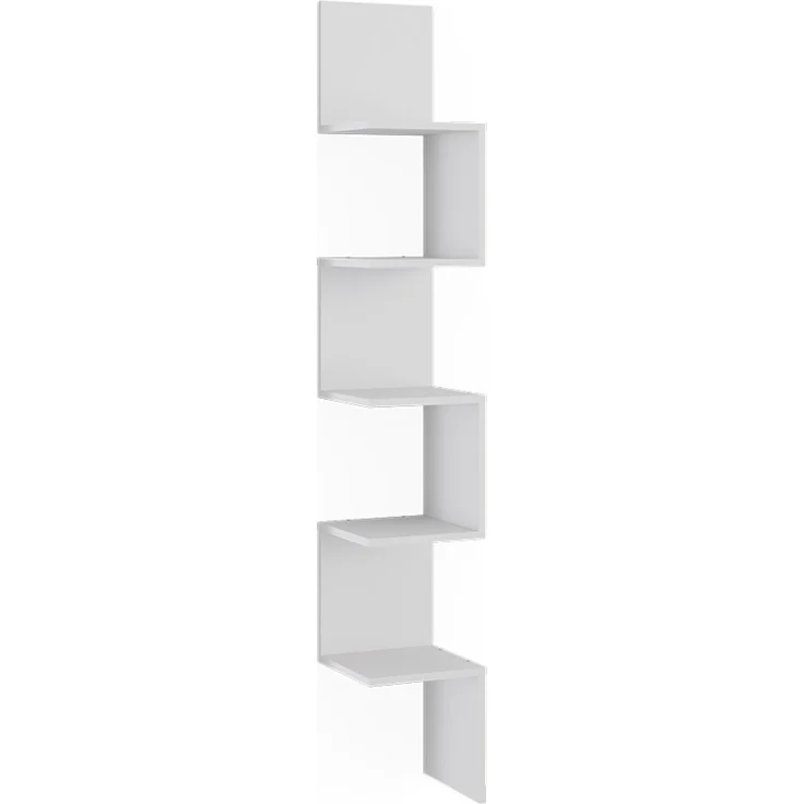 Eckregal Paolo Weiß 28 x 175.4 cm mit 5 Fächern Vicco – Bild 1