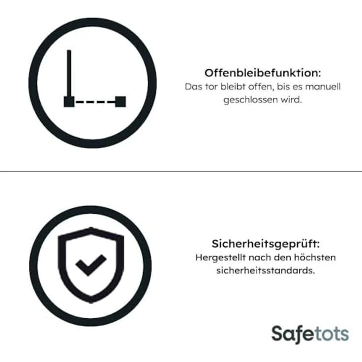 Safetots Elite Sicherheitsschutzgitter, 197cm - 206cm, Mattweiß, Treppenschutzgitter mit Druckmontage, Sicherheitsbarriere, Einfache Installation – Bild 6