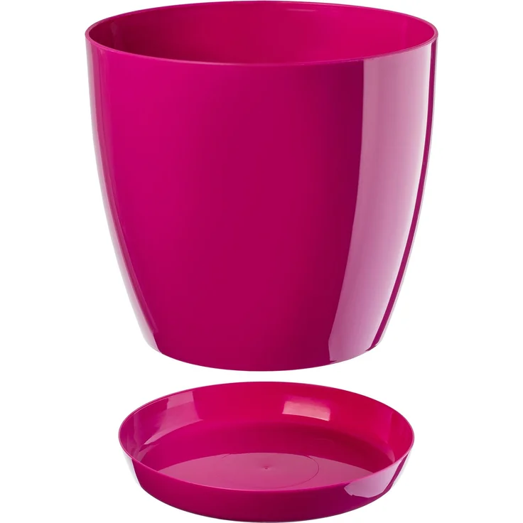KADAX Blumentopf mit Ständer, Kunststoffabdeckung, Blumentopf, 20 cm, Rosa, für Blumen – Bild 3