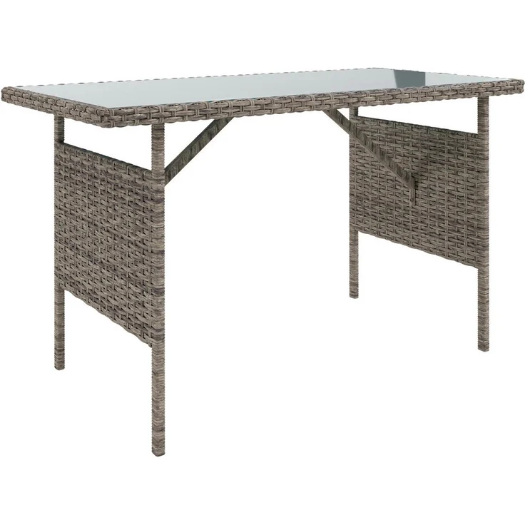 KONIFERA Gartenlounge-Set Balkonset »Ronda«, (Set, 7-tlg, 1x2er Sofa, 2 Sessel, Tisch 56x110x65 cm, inkl. Auflagen), Stahl/Polyrattan – Bild 3