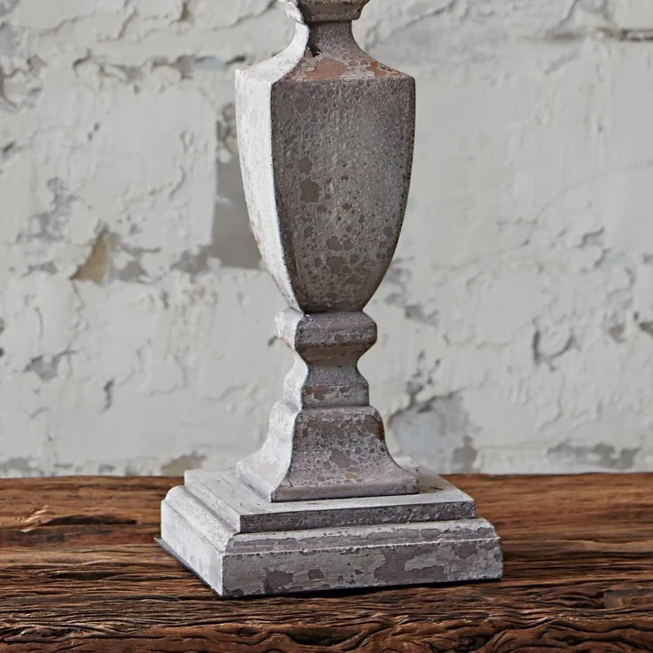 Mirabeau Tischleuchte Tischlampe Gorham weiß/antikgrau – Bild 5