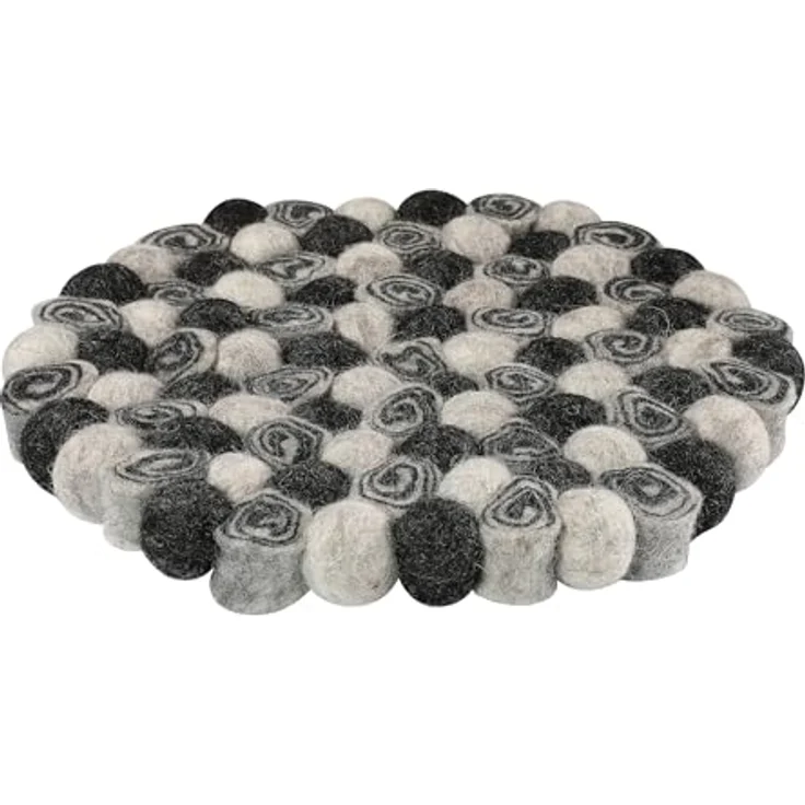 Untersetzer Topfuntersetzer Schafwolle Filz Ø21cm Cilio LANA ANTRACITE 470710 – Bild 3