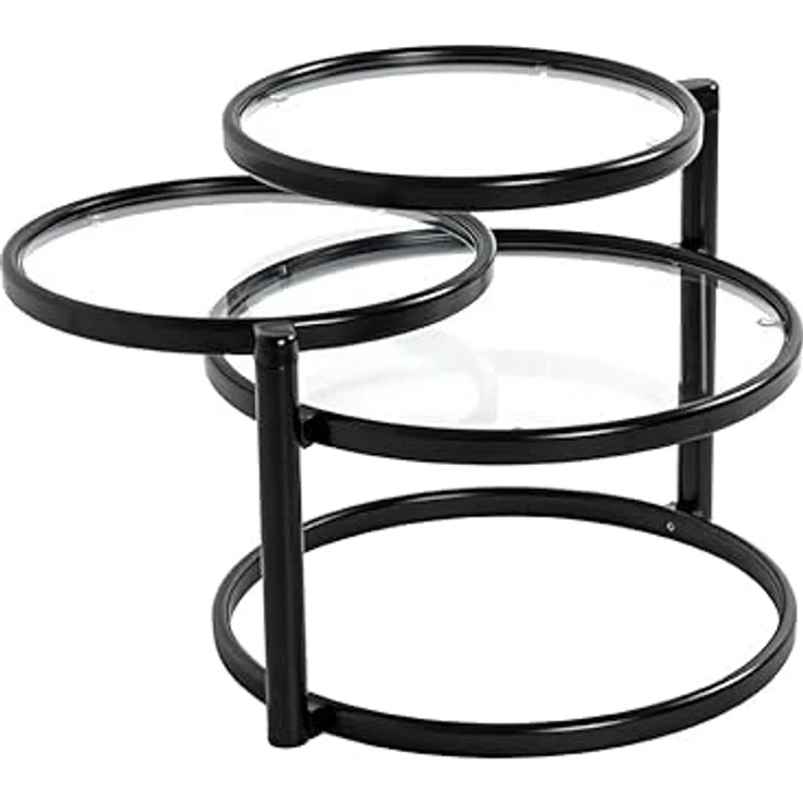 HAKU Möbel Couchtisch, Metall, schwarz, T 50 x B 58-140 x H 43 cm – Bild 5