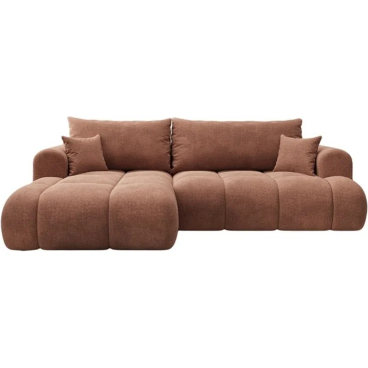 thematys Ecksofa TREVIO 260 x 165 cm, mit Schlaffunktion, mit Bettkasten, Orange (Cremona 52), Ausrichtung links – Bild 6