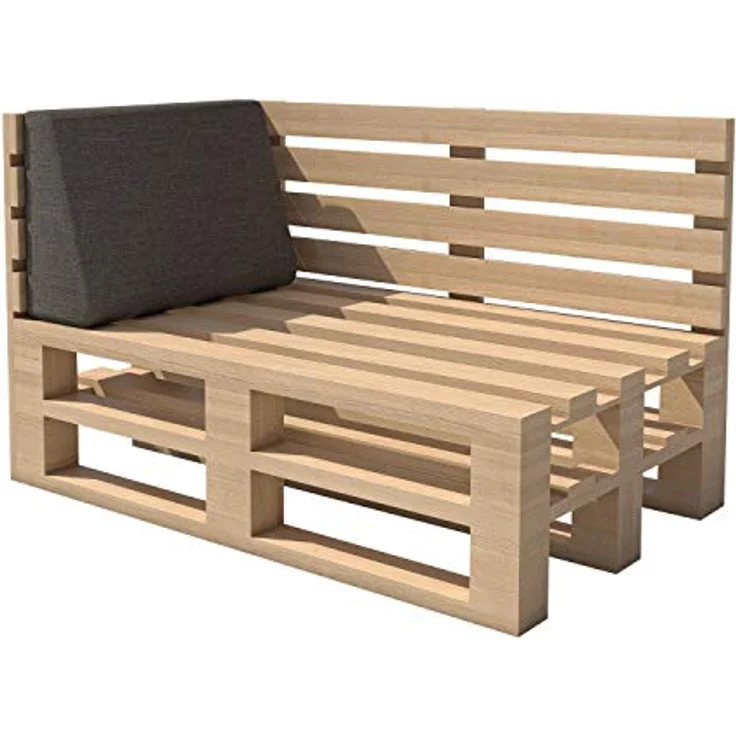 chilly pilley Palettenkissen Gartenkissen Palettenauflage Palettenpolster Indoor Outdoor Waschbar Abnehmbar Sitzkissen Rückenkissen (Seitenkissen 60 x 40 x 10/20, Grau) – Bild 2