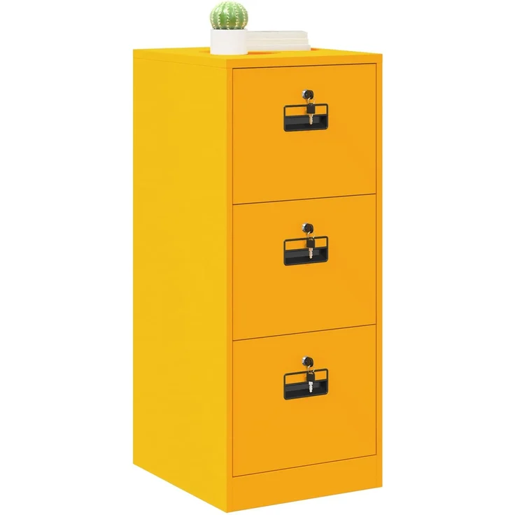 vidaXL Aktenschrank Senfgelb 44 x 50 x 106,5 cm Kaltgewalzter Stahl 891601 – Bild 3