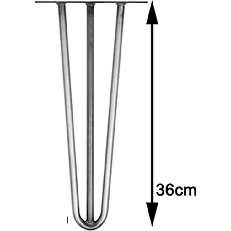 Tischbeine 4er-Set Hairpin 36 cm Haarnadelbeine Stahl Möbelfüße Tischkufen – Bild 5