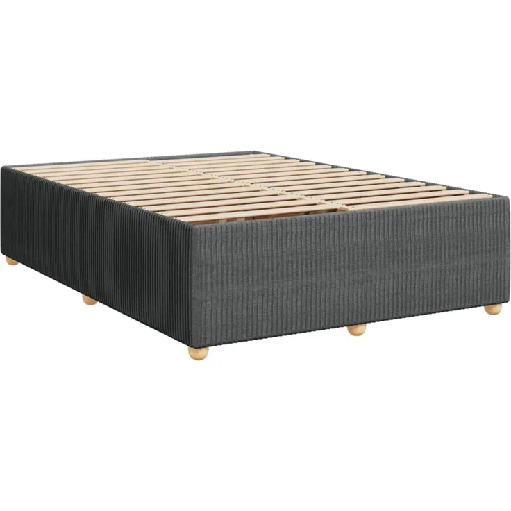 vidaXL Boxspringbett mit Matratze Dunkelgrau 140x190 cm Stoff 3287445 – Bild 10