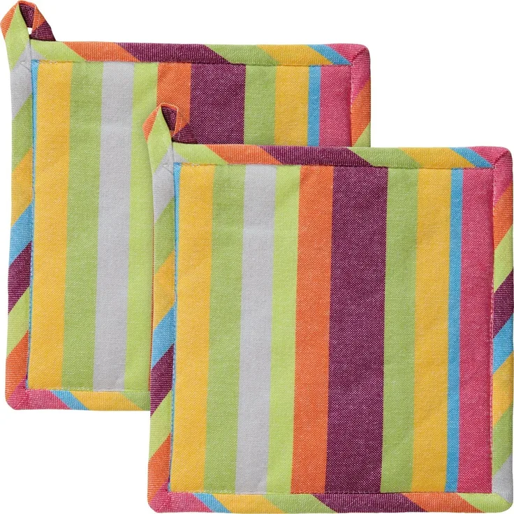 REDBEST Topflappen Topflappen 2er-Pack, Baumwolle Streifen