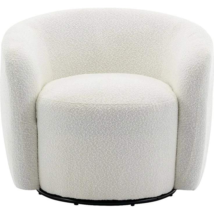 Vente-unique - VEREIDE - Sessel mit gerader Rückenlehne - Metall - Weiß - 80 x 76 x 67 cm – Bild 3