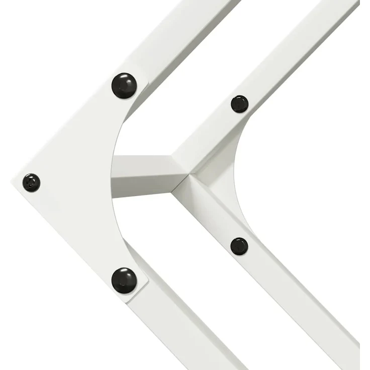 vidaXL Brennholzregal Weiß 100x25x100 cm Kaltgewalzter Stahl 864288 – Bild 6