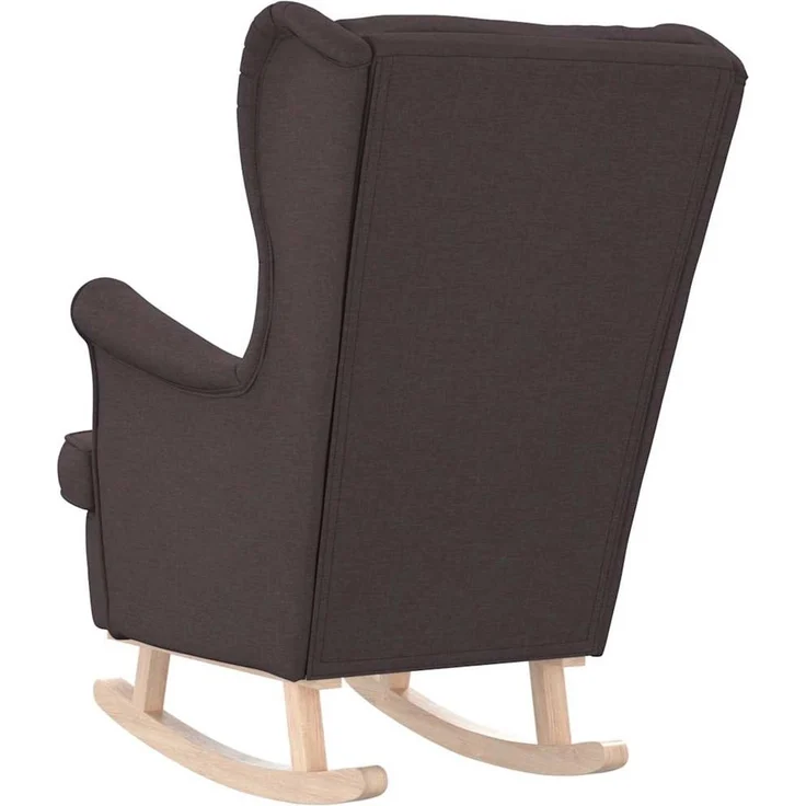 Schaukelsessel, Schaukelstuhl Dunkelbraun 74x90x102 cm Stoff – Bild 6