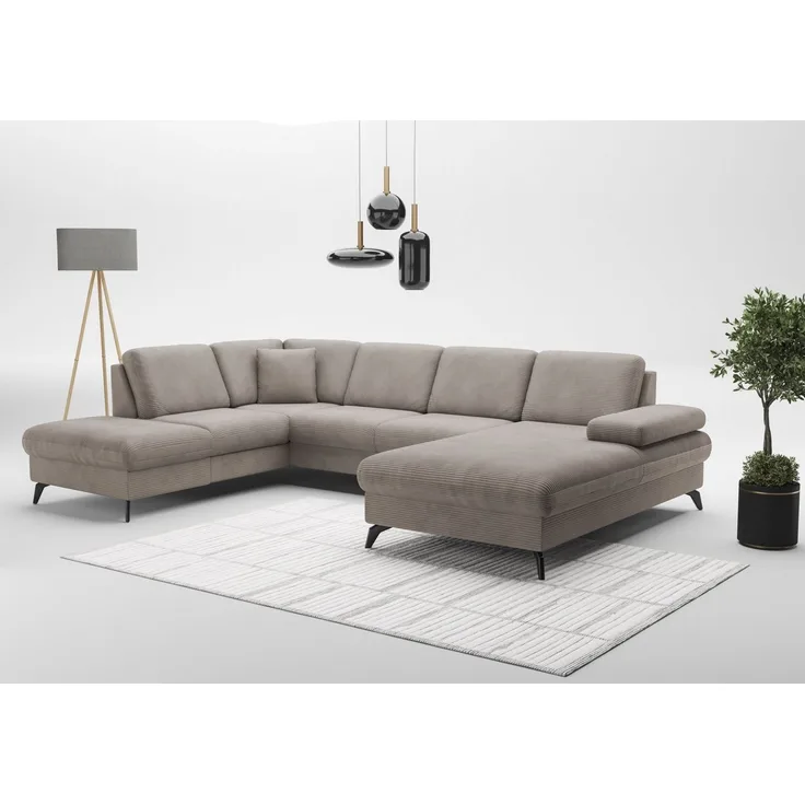 sit&more Wohnlandschaft Morris Jubi U-Form, B: 300 cm, mit Armteilfunktion & 1 Zierkissen, optional Bettfunktion