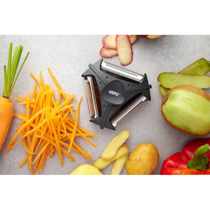 GEFU Sparschäler Sparschäler SPIN 3in1 Universalschäler Gemüseschäl – Bild 3