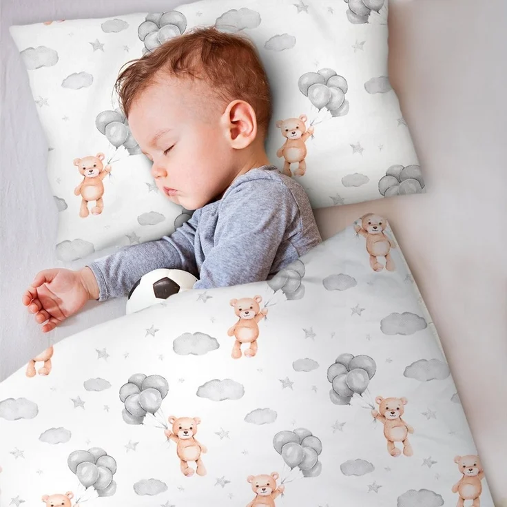 Amilian Kinderbettwäsche 100x135 - Bettwäsche Kinder - Kopfkissenbezug 40x60 cm Babybettwäsche, 2 teilig, 100% Baumwolle, für Mädchen und Jungen – Bild 2