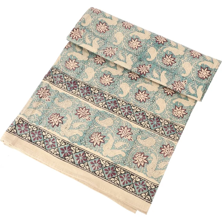 Guru-Shop Tagesdecke Blockdruck Tagesdecke, Bett & Sofaüberwurf,.. – Bild 1