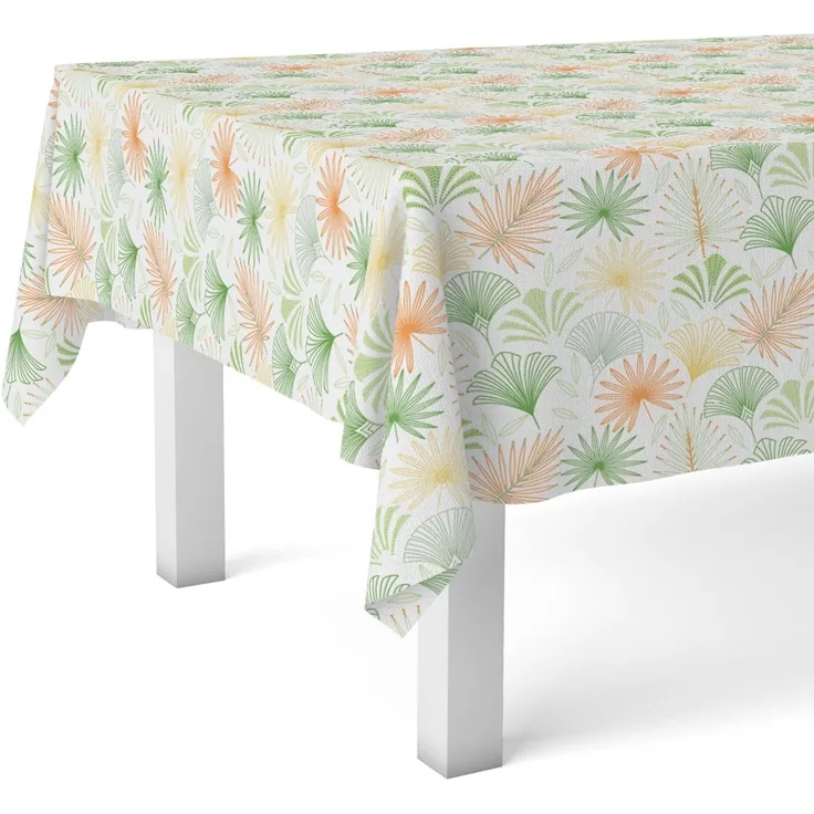 Martina Home Wachstuchtischdecke, Palmengrün, 240x140 cm