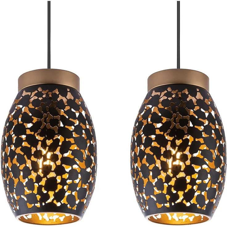 Pendelleuchte, 4 flammig, orientalisch, gold, H 120cm – Bild 9