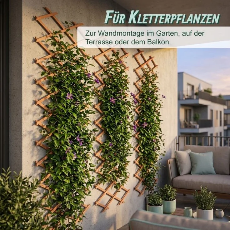 Relaxdays Ausziehbares Rankgitter im 3er Set – Bild 2