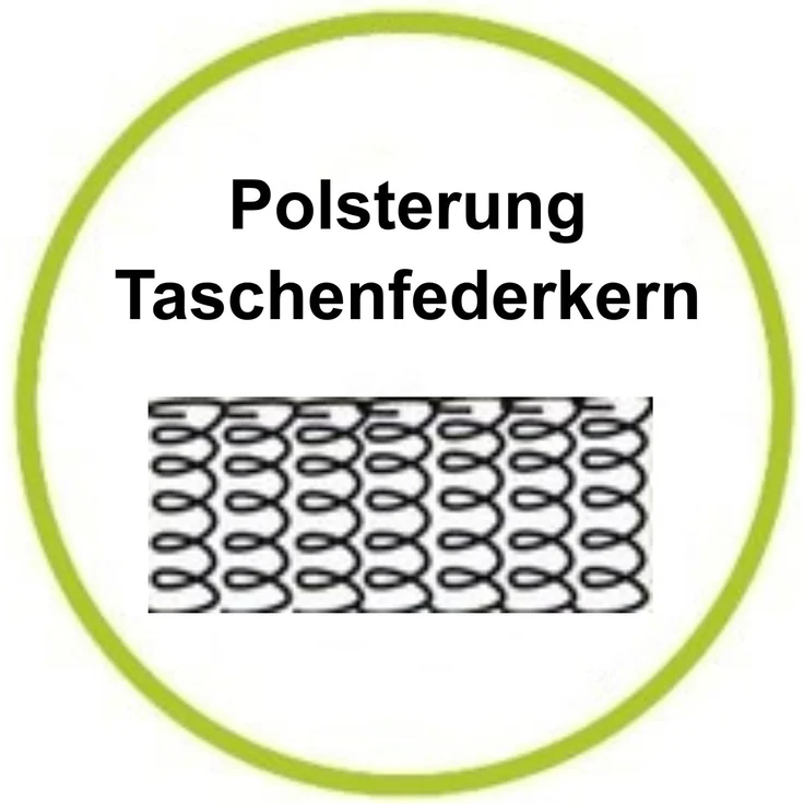 Ohrensessel mit Hocker, Taschenfederkern, Landhausstil Lesesessel, Cord in Taupe – Bild 7
