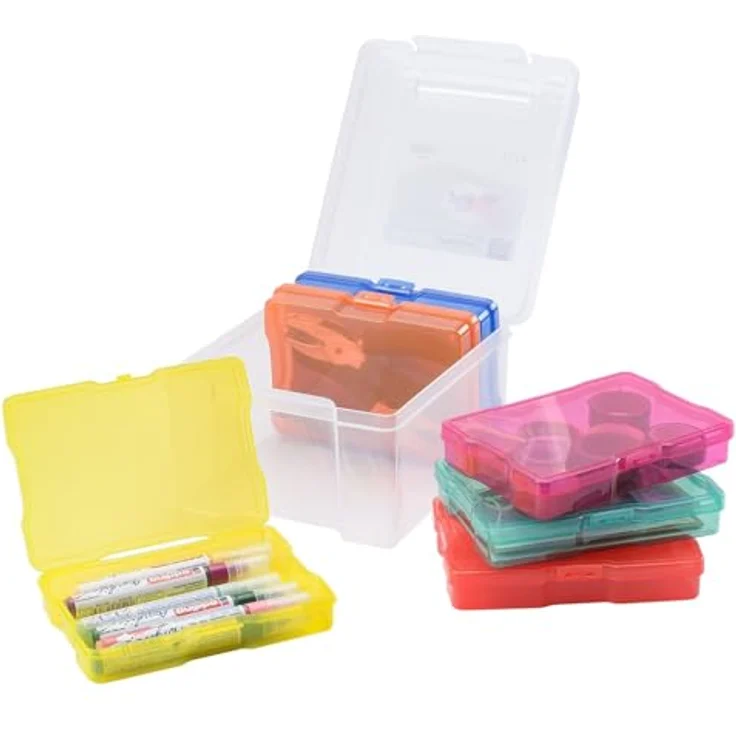 Vaessen Creative Farbige Staubox mit 6 Boxen, 21 x 18,5 x 14 cm – Bild 4
