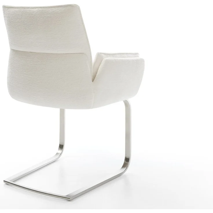 Freischwinger Nela-Flex Bouclé Soft Beige Freischwinger flach Edelstahl – Bild 5