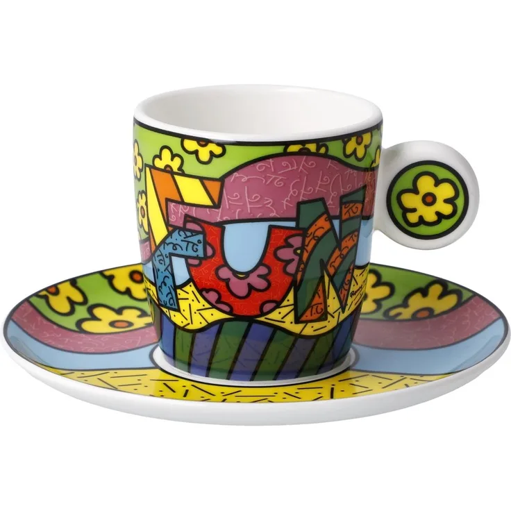 Goebel Espressotasse Romero Britto - Fun, Tasse, Becher, Fine Bone China, Bunt, 100 ml, 66452861