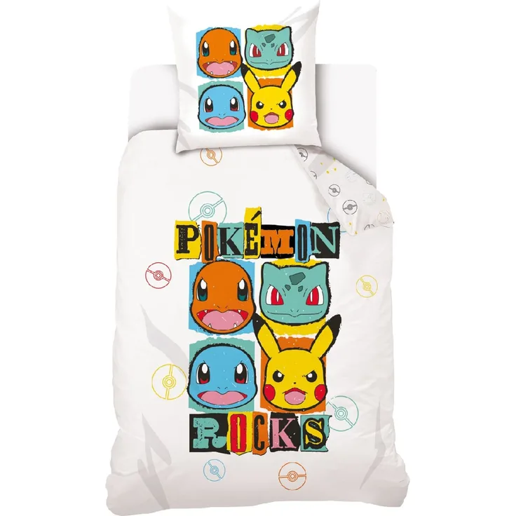 Pokemon Bettwäsche Kinderbettwäsche POK3230651 140x200 cm + 70x90 cm