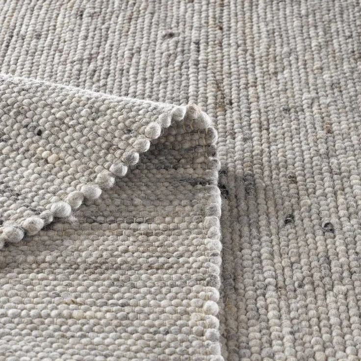 TaraCarpet Wollteppich TaraCarpet Handwebteppich Helsinki, rechteckig, Höhe: 10 mm, gewalkter Wohnzimmer-Teppich Schurwolle Schlafzimmer Esszimmer 060x120 – Bild 3