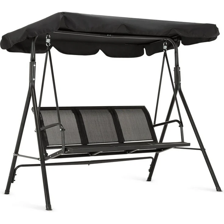 MCombo Hollywoodschaukel MCombo 3-Sitzer Hollywoodschaukel Gartenschaukel 8007, 3-Sitzer, outdoor, Gartenliege Schaukelbank, Schaukelbank mit Sonnendach – Bild 5