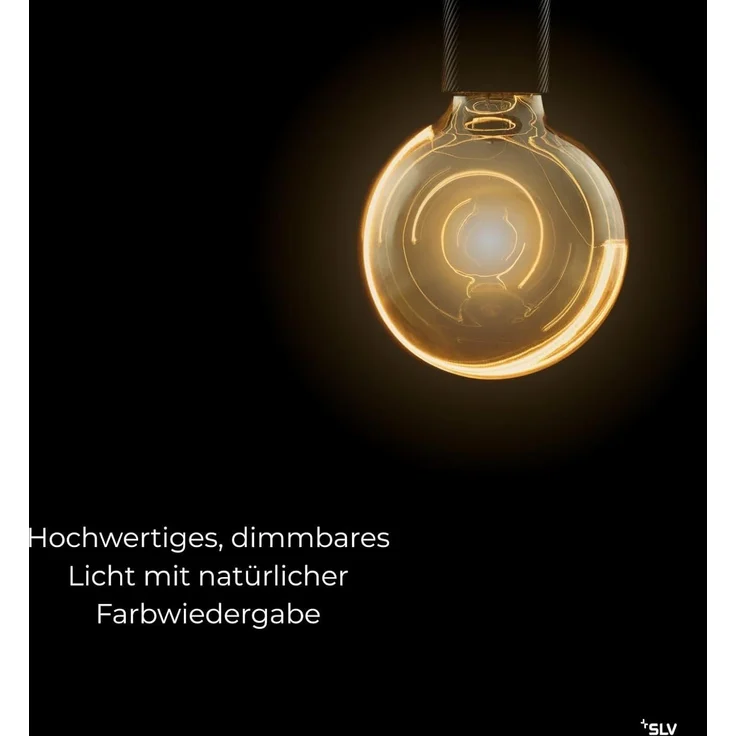 SLV LED Illusion Globe 125 Crescent slanting, LED-Leuchtmittel, smokey, E27, PHASE, 6W, 1900K - LED Lampen Sockel E27 – Bild 3