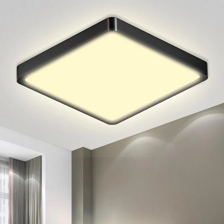 LQWELL LED Deckenleuchte Quadrat Flach LED Deckenlampe, 18W,1600LM, LED fest integriert, Tageslichtweiß, Modern Schlicht Lampe Dünn – Bild 5