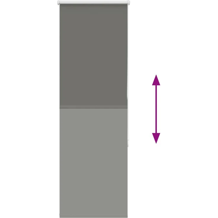 vidaXL Verdunkelungsrollo Grau 40x175 cm Stoffbreite 35,7 cm Polyester 4011142 – Bild 4
