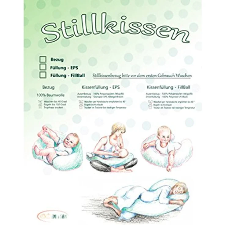 EMI & SAM Stillkissen EMI&SAM Stillkissen Lagerungkissen 170cm Seitenschläfe BEZUG+Füllung, 19. Sterne Rosa EPS – Bild 8