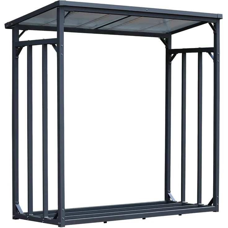 Quick Star Kaminholzregal Kaminholzregal 143x70x145 cm 1,4 m³ mit Wetterschutz, BxTxH:143x70x145 cm, Wetterschutz inklusive – Bild 9