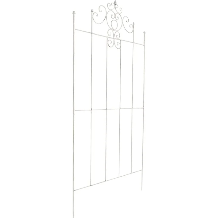 Rankgitter HEIKE - 86x2x170cm, Metall, Antik-Weiß | Rankhilfe Kletterpflanzen Gartendekoration – Bild 1