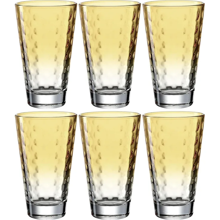 Leonardo Longdrinkglas 200 ml Optic [6 Stück] apricot rund Ø 8 x H 13 cm