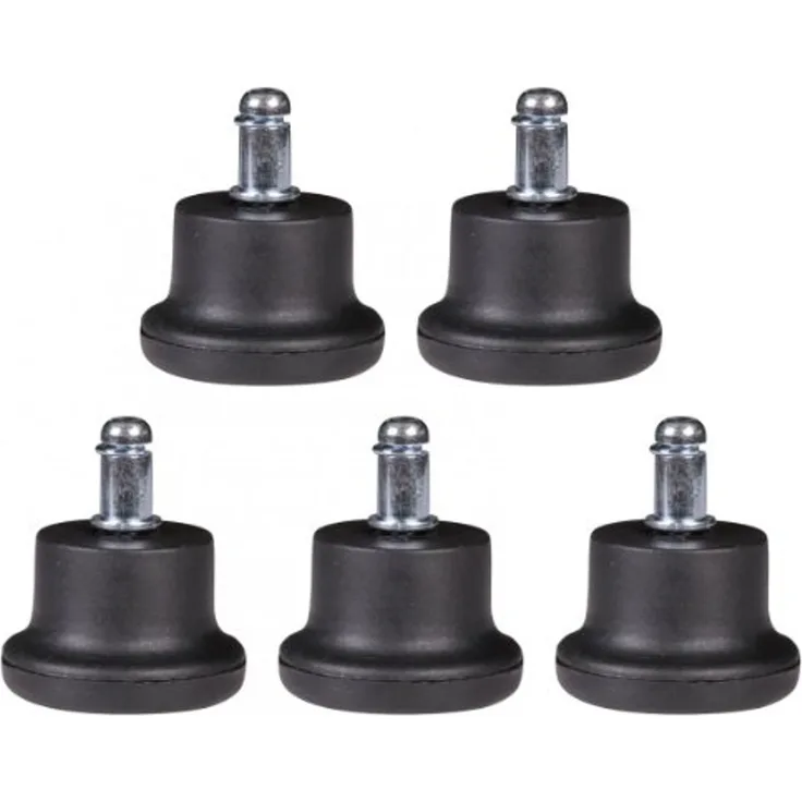 Amstyle Möbelrolle 5x Gleiter Fußgleiter Bürostuhl Möbelgleiter Bodengleiter Schwarz, (5er Set Design Kunststoff Bodengleiter Schwarz, Set besteht aus 5 Rollen), Fußgleiter f. Bürostuhl Rund 11 mm Pin Durchmesser
