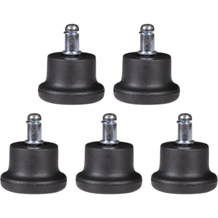 Amstyle Möbelrolle 5x Gleiter Fußgleiter Bürostuhl Möbelgleiter Bodengleiter Schwarz, (5er Set Design Kunststoff Bodengleiter Schwarz, Set besteht aus 5 Rollen), Fußgleiter f. Bürostuhl Rund 11 mm Pin Durchmesser – Bild 1