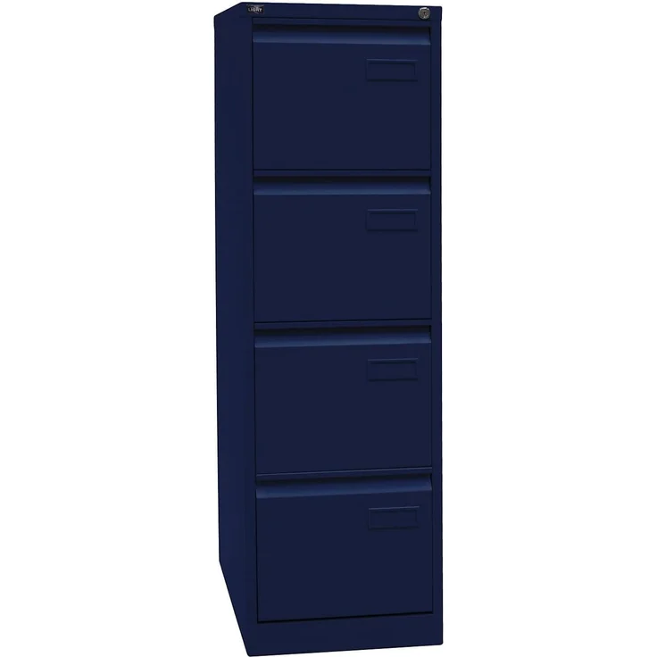 Bisley LIGHT Hängeregistraturschrank, einbahnig, DIN A4, 4 HR-Schubladen, Farbe oxfordblau – Bild 1