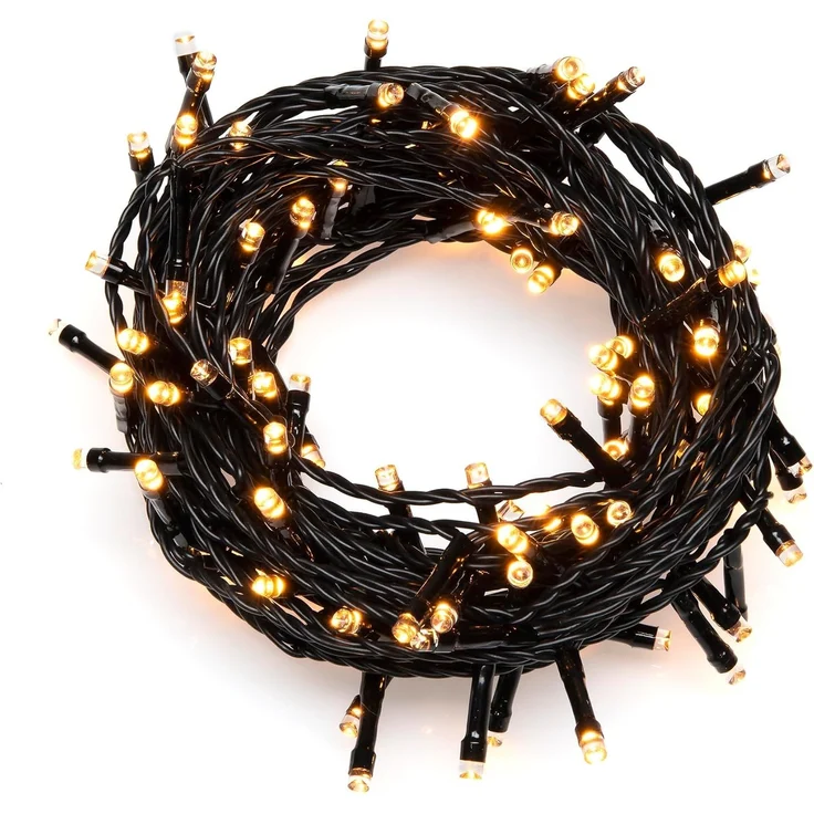 KONSTSMIDE No. 3641-810 LED Lichterkette Glimmereffekt 160 bernsteinfarbene Dioden IP44 – Bild 5