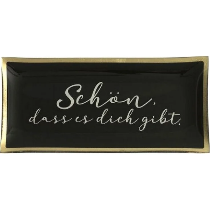 Giftcompany Schmuckkassette Glasteller Love Plates Schön dass es Dich gibt (21cm) – Bild 1