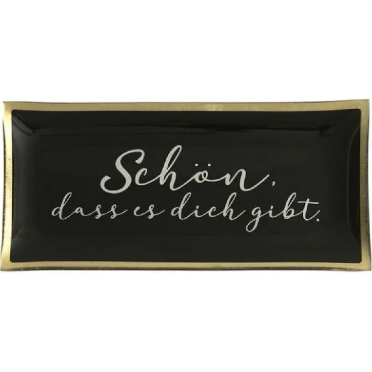 Giftcompany Schmuckkassette Glasteller Love Plates Schön dass es Dich gibt (21cm)
