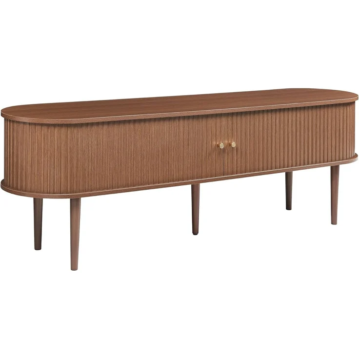 Fernsehschrank Mapia 166x40x55 cm Walnussoptik [en. casa] – Bild 3