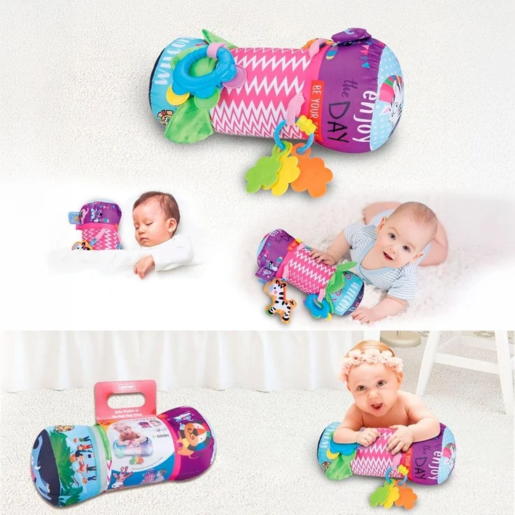 Chipolino Babykissenrolle Spielkissen, Kissenspielzeug, Beißringe, Greiflinge pink – Bild 4