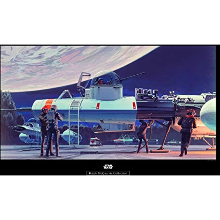 Komar Wandbild | Star Wars Classic RMQ Yavin Hangar | Wanddekoration für Kinderzimmer und Jugendzimmer | Kunstdruck ohne Rahmen | WB166 | 70 x 50 cm, Premium-Poster Fotopapier