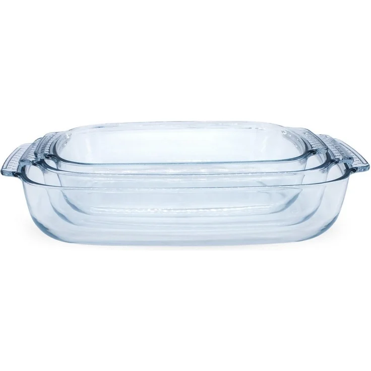 Spetebo Auflaufform 3er Set Ofenschalen spülmaschinenfest, Glas, (3-St), hitzebeständig bis ca. 230° C – Bild 3