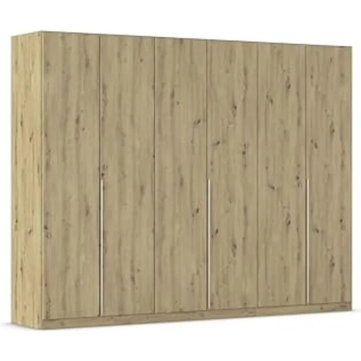 Rauch Möbel Alabama, Kleiderschrank für Schlafzimmer, Kinderzimmer, Wohnzimmer, Garderobe, Flur, 6-türig, mit Zubehör Premium, Farbe Eiche Artisan, Holz, Breite 271 cm