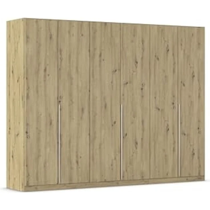 Rauch Möbel Alabama, Kleiderschrank für Schlafzimmer, Kinderzimmer, Wohnzimmer, Garderobe, Flur, 6-türig, mit Zubehör Premium, Farbe Eiche Artisan, Holz, Breite 271 cm – Bild 1