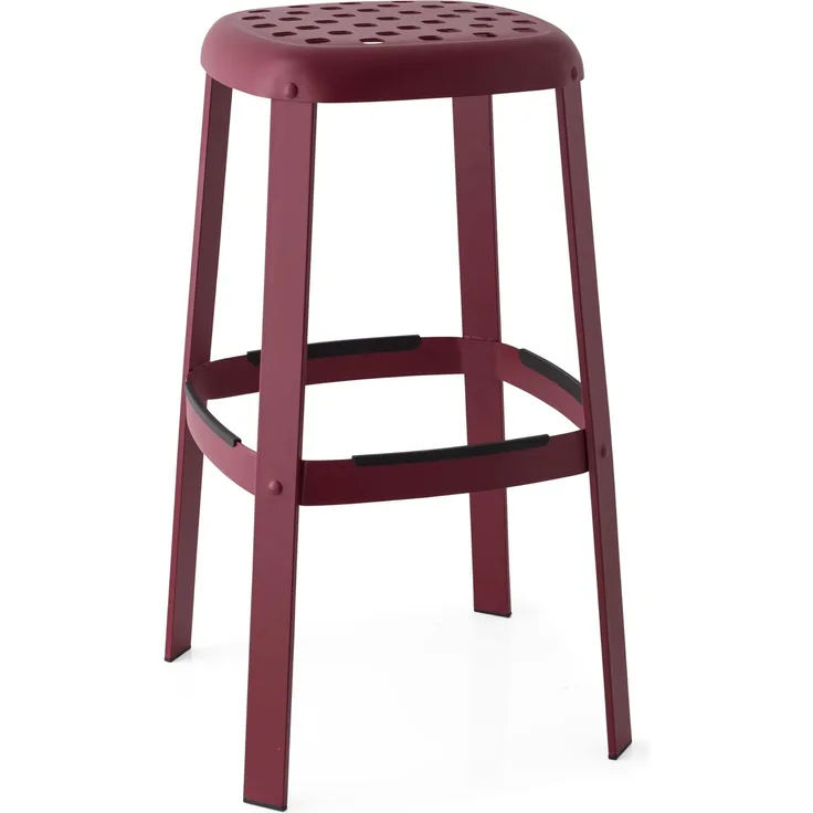 Connubia, Hocker Industrial stationär, Struktur rotes Oxid matt